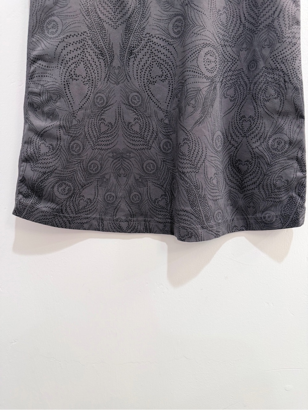 Lululemon Cool Racerback Tank Top Peacock Feather Dot Black Gray Size 6 - Picture 6 of 11